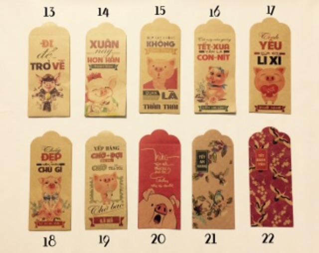 SET 10 BAO LÌ XÌ 2019