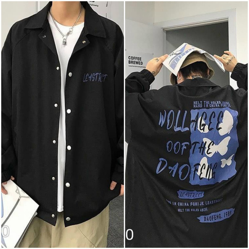Áo Khoác Dù KAZE Unisex Fashion họa tiết Butterflies phong cách Năng Động Ulzzang Freesize.TP