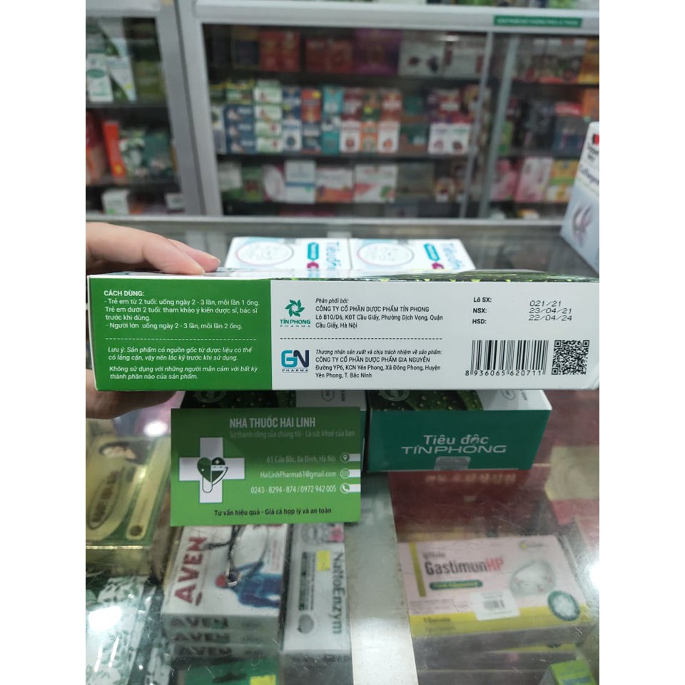 Tiêu độc ống siro - rôm sảy, phát ban, mẩn ngứa, thanh nhiệt, tiêu độc cho trẻ em