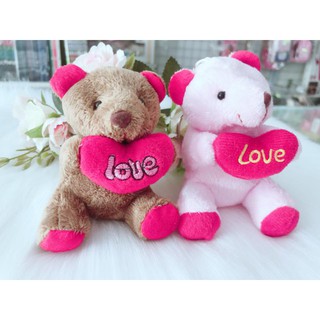 Một cặp gấu nhồi bông, dùng treo cặp treo khoá xe, giao ngẫu nhiên.
