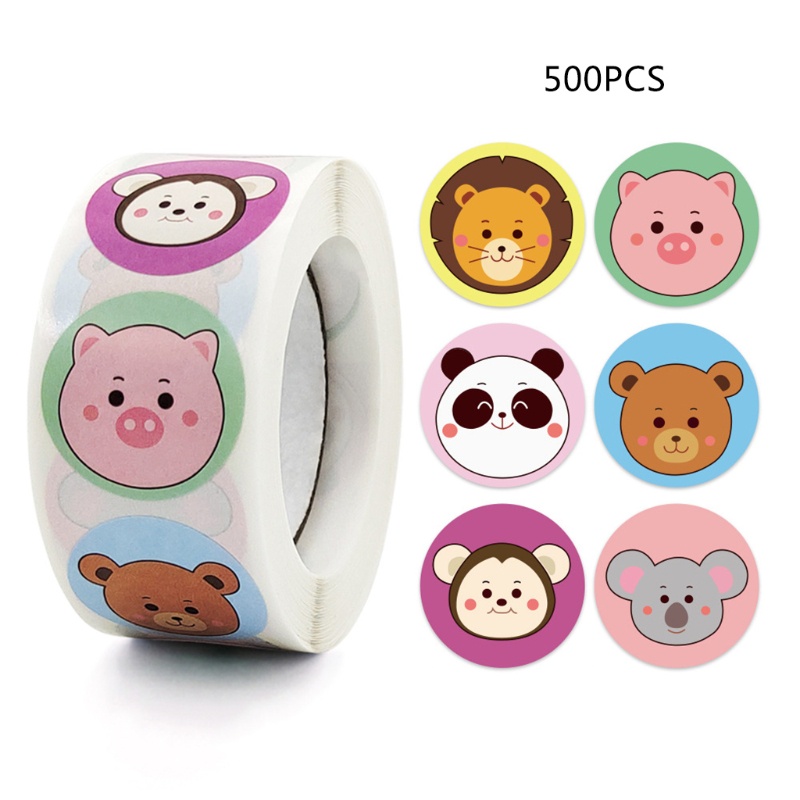 Bộ 500 miếng dán hình động vật trong sở thú cho bé