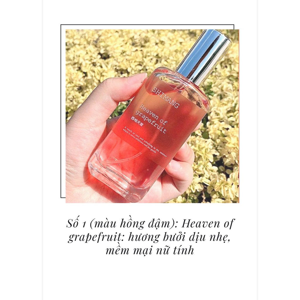 Nước hoa Shimang body mist shiming nội địa trung, xịt thơm toàn thân body lưu hương đến 8h mùi hương thơm nhẹ nhàng