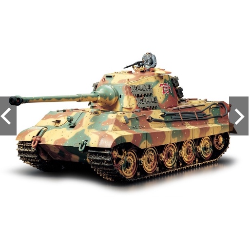 Mô hình xe tăng điều khiển từ xa 1/16 R/C Tank Series no.18 King Tiger &quot;Production Turret&quot; 56018 TAMIYA
