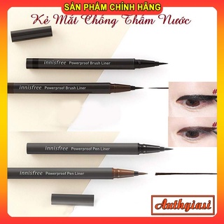 Dạ kẻ mắt Innisfree Powerproof Brush siêu mảnh / Pen nét to Liner siêu chống nước trôi
