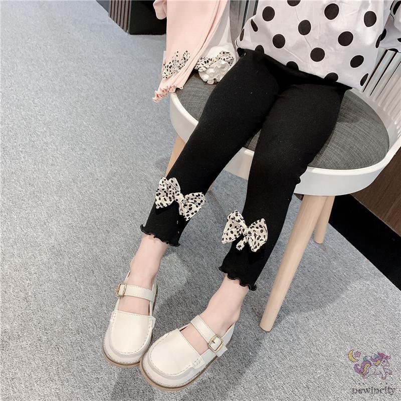 Quần legging đính nơ dễ thương dành cho bé gái