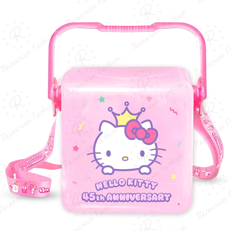 Bình nước Hello Kitty có ống hút bắt mắt