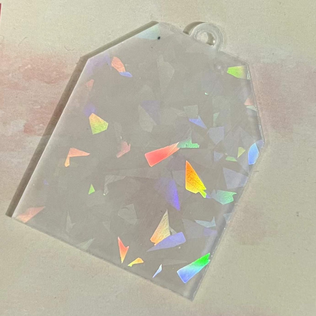 Móc Khóa Hình Đĩa Hút Cuckoo Bằng Acrylic Laser Đầy Màu Sắc Mới