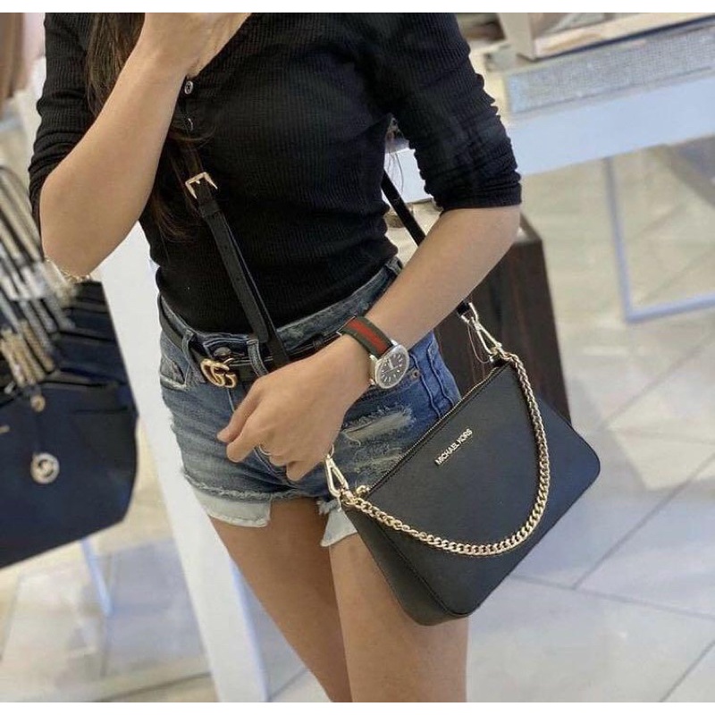 Túi đeo vai/chéo MK jet set travel đen AUTHENTIC