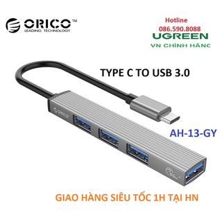 Bộ chia type c ra 4 cổng usb 3.0 orico ah-13-gy-bp - bảo hành 12 tháng