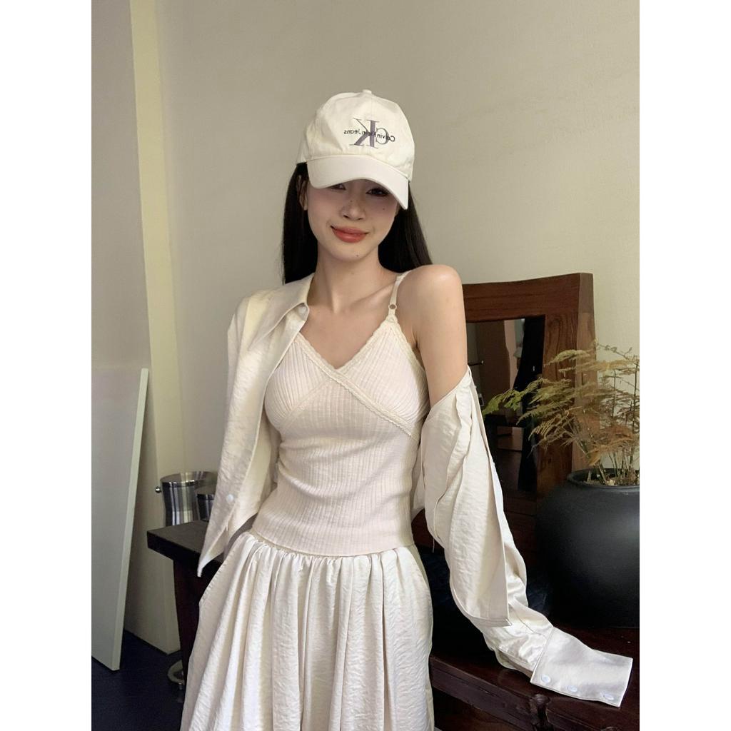 Set Áo Sơ Mi Tay Dài Phối Quần Dài Ống Rộng Thời Trang Trẻ Trung