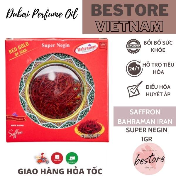 Nhụy hoa nghệ tây Saffron Super Negin Bahraman hộp thiếc 1g