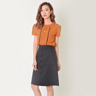 Áo công sở thời trang Eden phối phụ kiện - ASM033