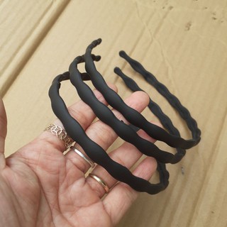 Bờm cài eo đen nhám bản 8mm (sale trầy nhẹ)