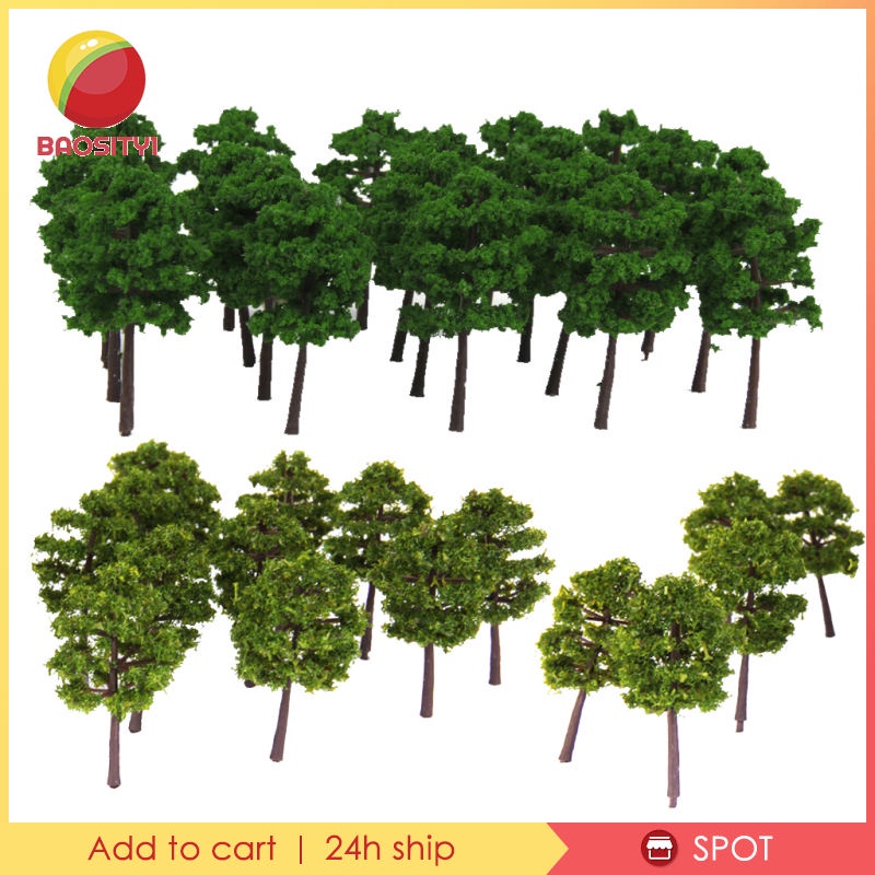 Set 80 mô hình cây cảnh trang trí tỉ lệ 1:250