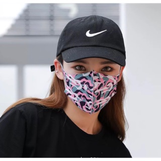 Khẩu trang 3D camo hồng xinh xắn