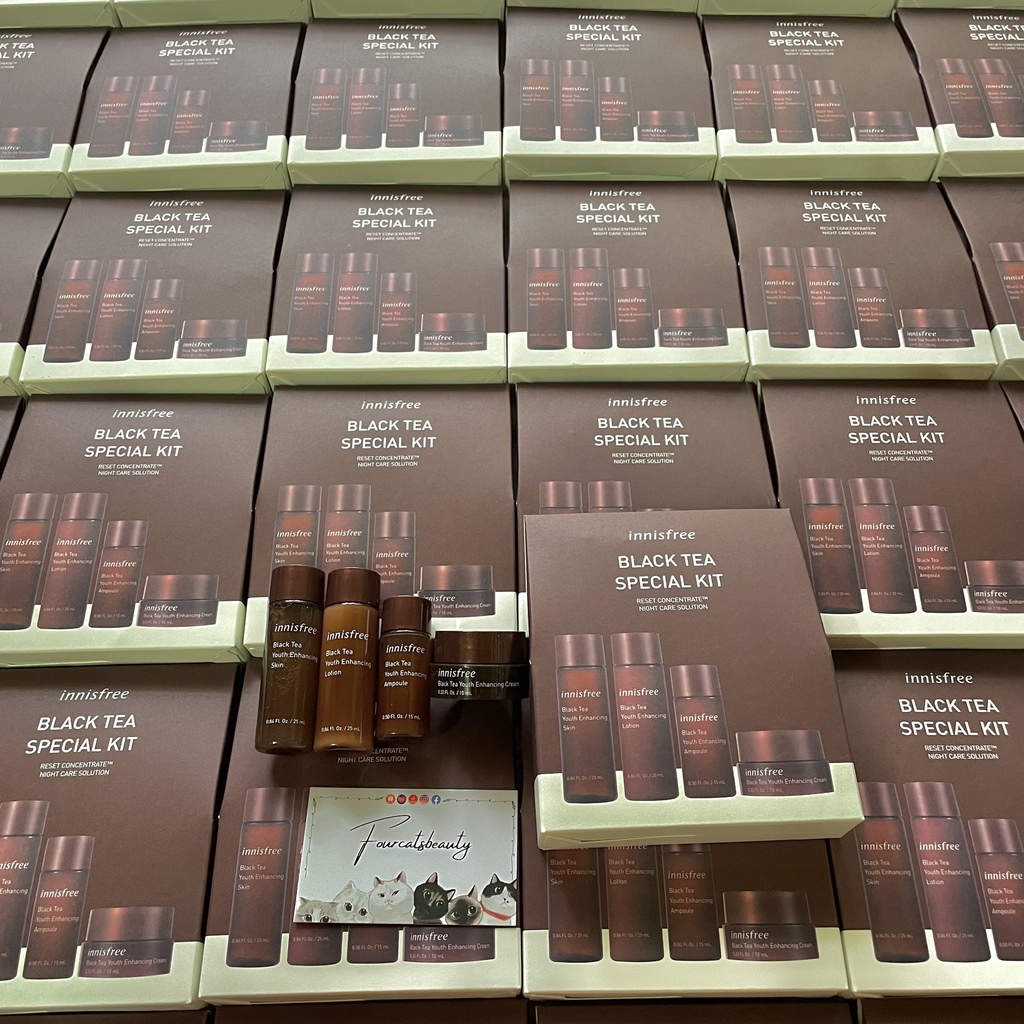 Bộ Sản Phẩm 4 Món Chống Lão Hóa Innisfree Black Tea Youth