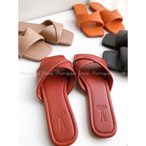 G1824 - Dép da quai chéo Vimimly