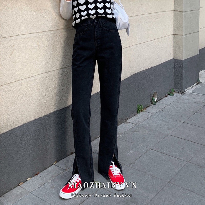  Xiaozhainv Quần Jeans Lưng Cao Ống Rộng Cổ Điển Thời Trang Cho Nữ | BigBuy360 - bigbuy360.vn