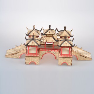 Mô hình lắp ghép gỗ 3D Birkeetoys Lotus Bridge In Shouxi Lake-cắt laser