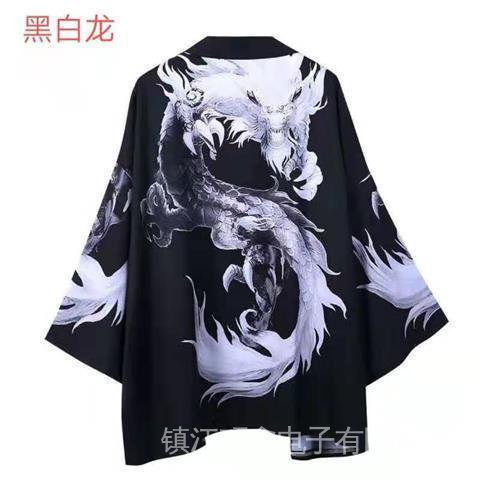 Áo Khoác Kimono Tay Ngắn Mỏng In Họa Tiết Phong Cách Nhật Bản Thời Trang Cho Nam