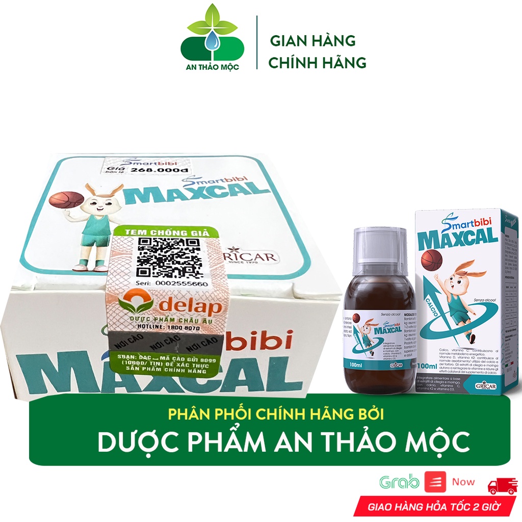 Smartbibi Maxcal Bổ Sung Calci Vitamin D3K2 Giúp Bé Hấp Thu Canxi Phát Triển Chiều Cao