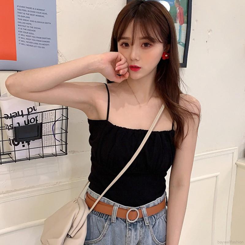 [Mã FASHIONT4WA2 giảm 10K đơn 50K] [Baywellfashion]Áo Yếm Sát Nách Dệt Kim Màu Trơn Thiết Kế Quyến Rũ Cho Nữ | BigBuy360 - bigbuy360.vn