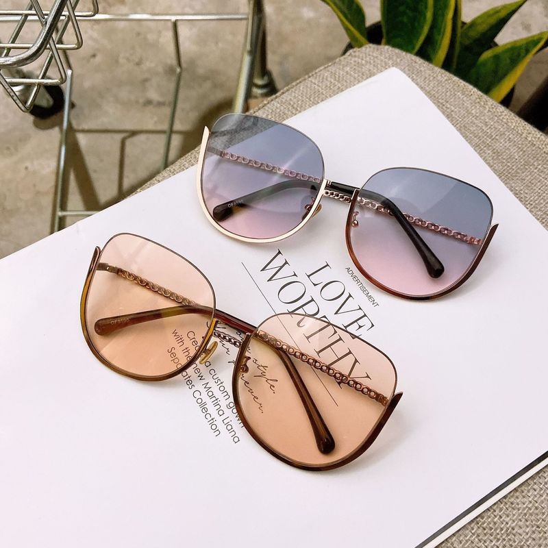 Kính Mát Nửa Gọng Kim Loại Chống Tia UV Thời Trang