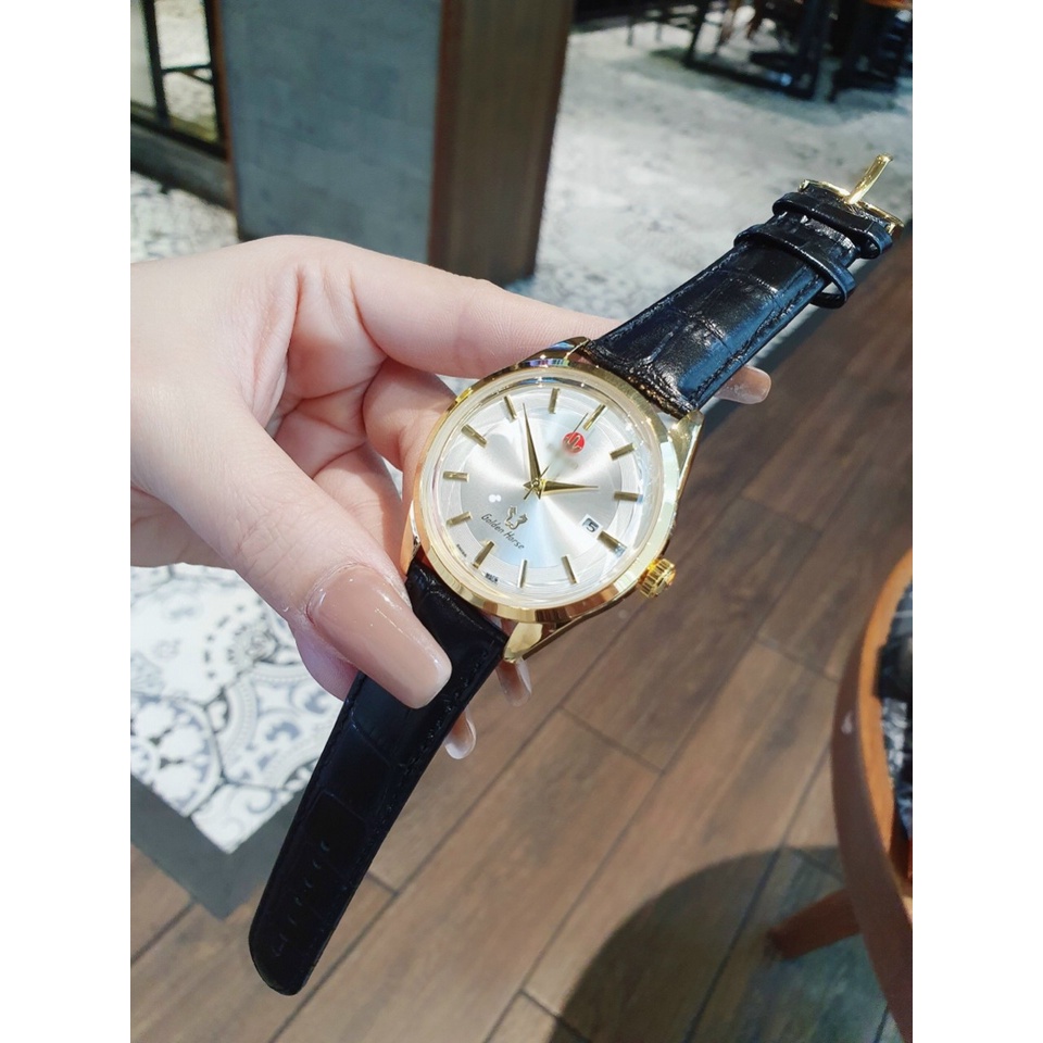 Đồng hồ nam R.D golden horse dây da - màu đen/nâu - size 40mm