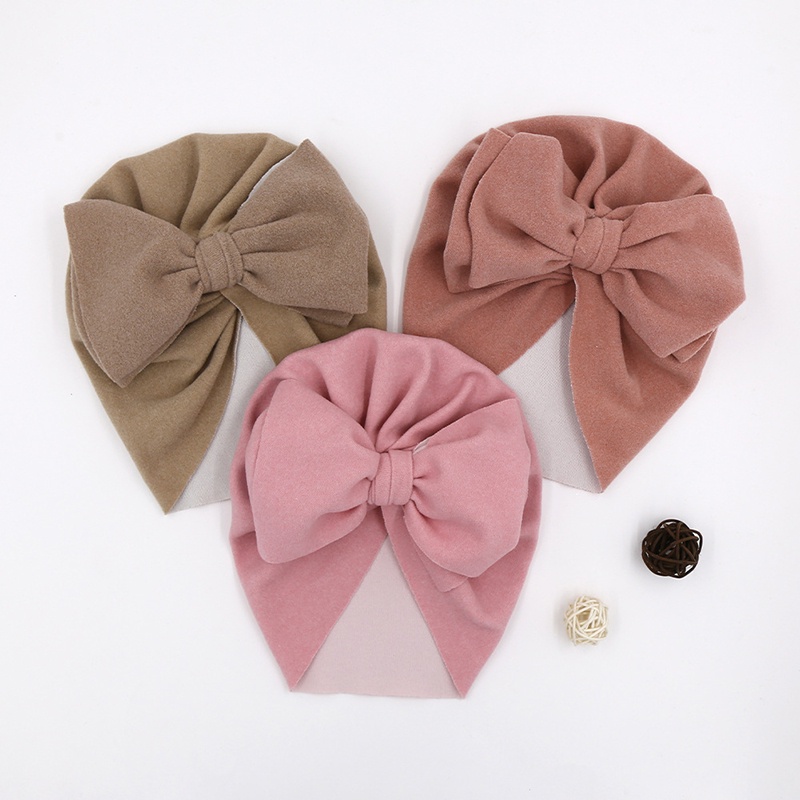 Mũ turban thắt nơ cho bé gái