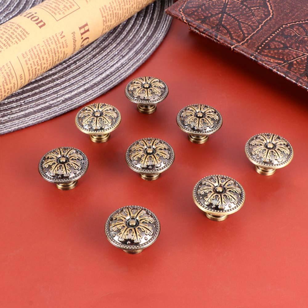 Set 5 / 10 Tay Nắm Cửa Tủ Bằng Hợp Kim Kẽm Hình Tròn Kèm Ốc Vít