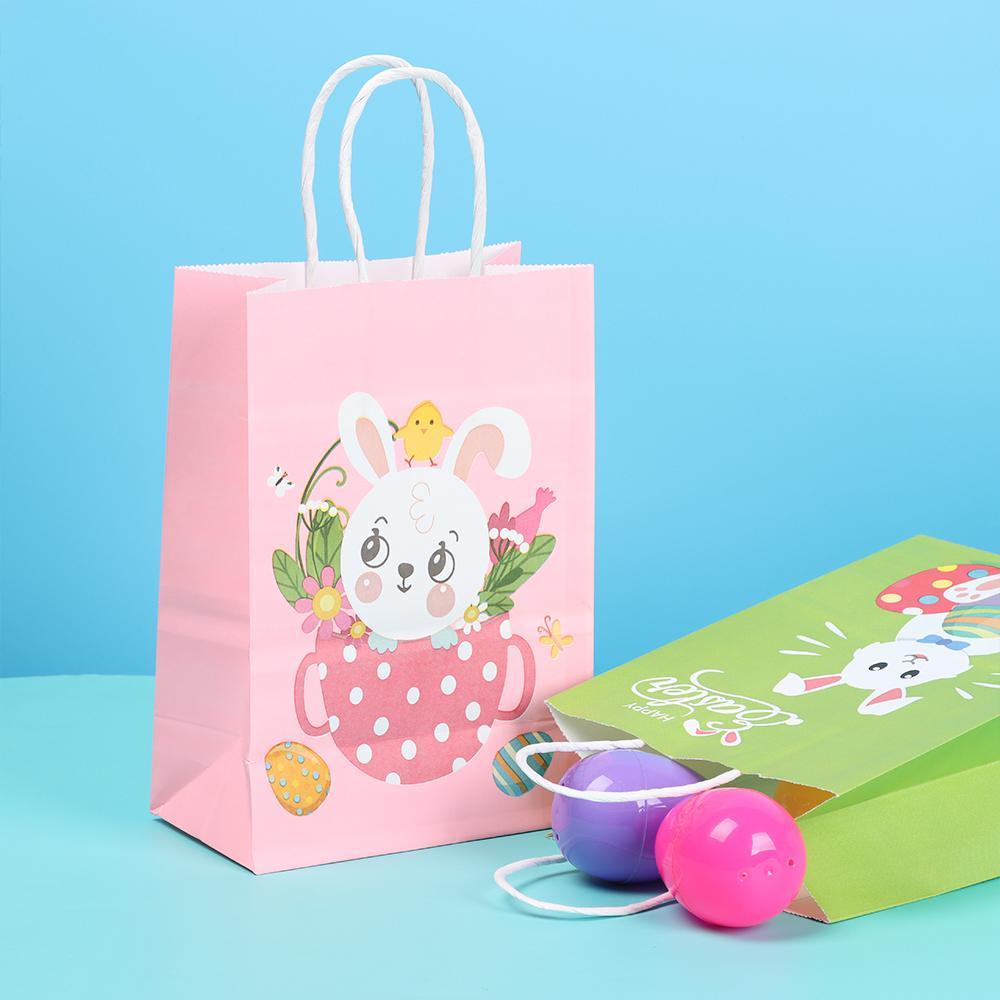 Bộ 4 Túi Đựng Quà Hình Thỏ Và Trứng Phục Sinh Đáng Yêu