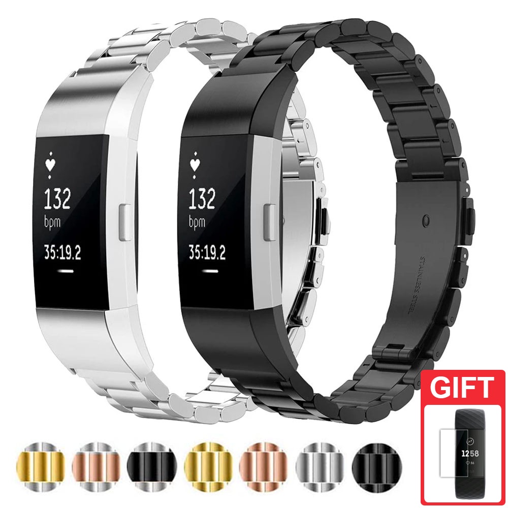Dây đeo inox cho đồng hồ thông minh Fitbit Charge 4 3 2 Charge 2 3 4