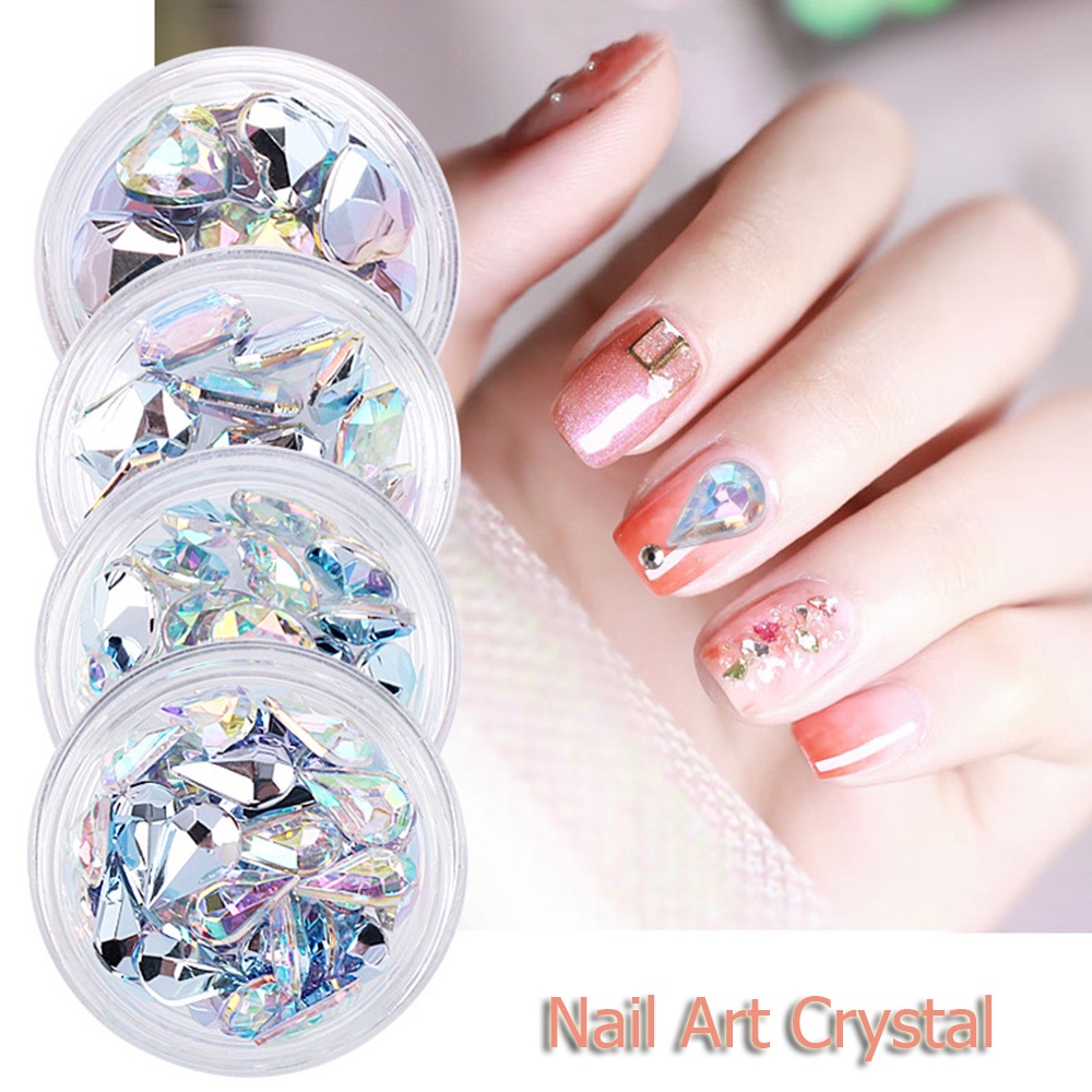 [Hàng mới về] Phụ kiện đá acrylic 3D nhiều kích cỡ trang trí móng tay nghệ thuật