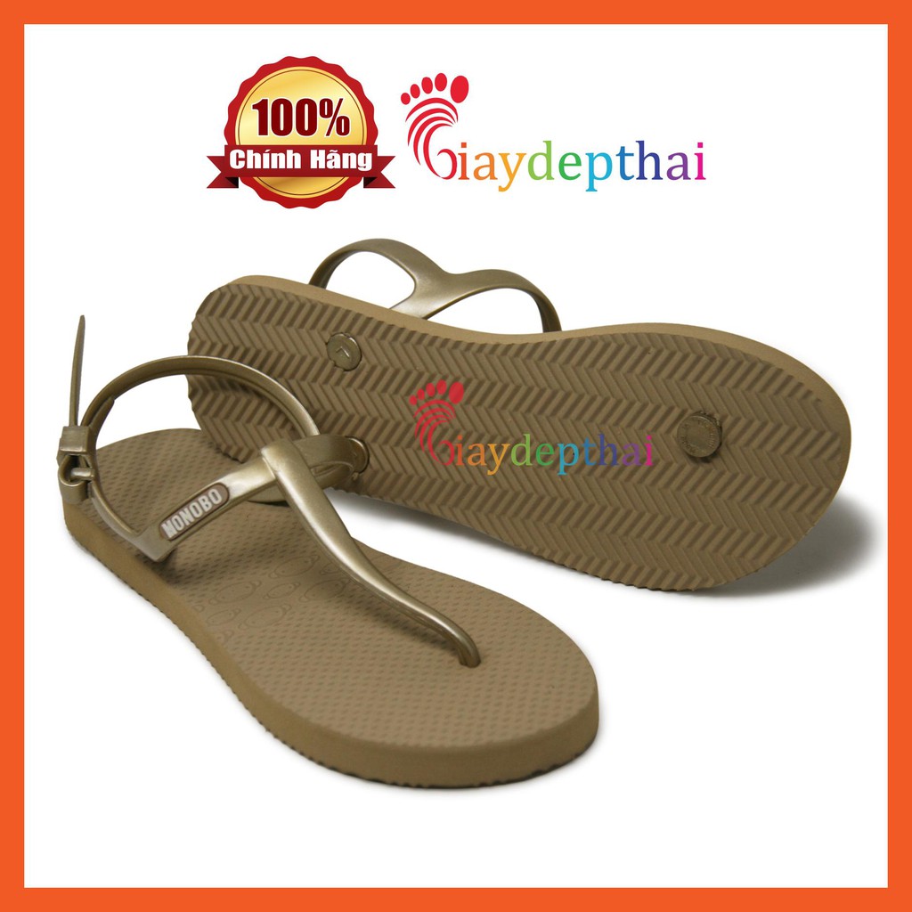 Giày Sandal nữ đế cao su xốp quai kẹp dây mảnh Thái Lan Monobo Maldives 2