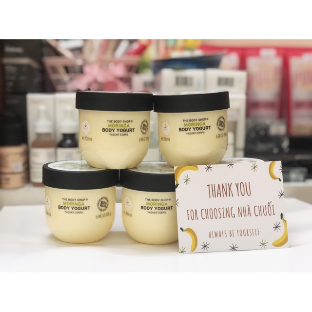 Sữa chua Dưỡng thể The Body Shop Moringa hoa chùm ngây Rose Hoa hồng Almond hạt hạnh nhân Body Yogurt 200ml | BigBuy360 - bigbuy360.vn