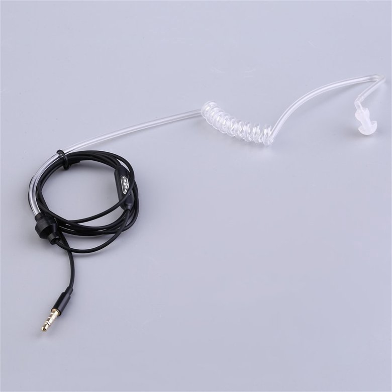 PK Professional Air Tube 3.5mm Anti Radiation Mobile Phone Headsets Headphone