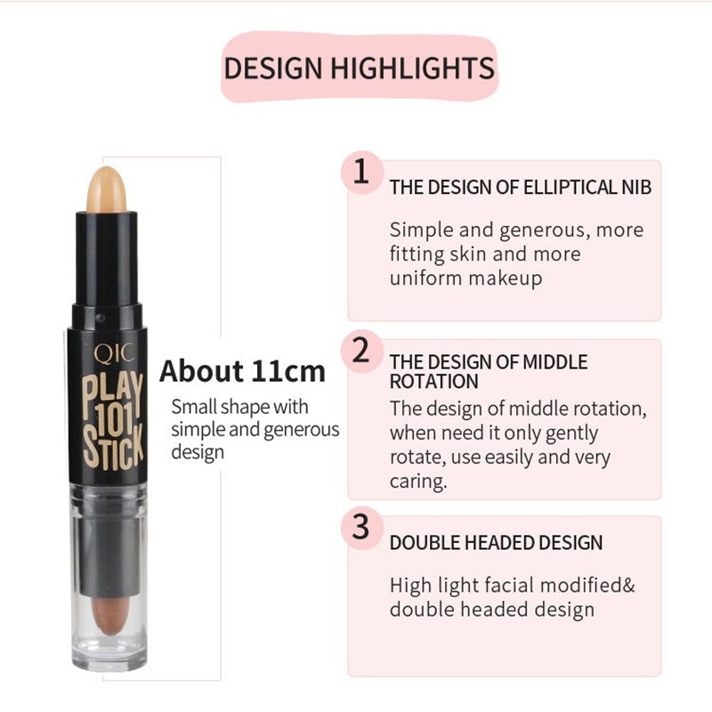 [Hàng mới về] Thỏi Kem Nền Bắt Sáng Tạo Khối Che Khuyết Điểm Hai Đầu Trang Điểm Chuyên Nghiệp | BigBuy360 - bigbuy360.vn