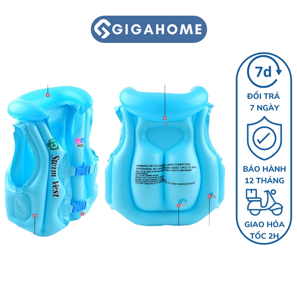 Áo Phao Bơi Đỡ Cổ An Toàn Cho Bé Từ 5-8 Tuổi GIGAHOME 4088