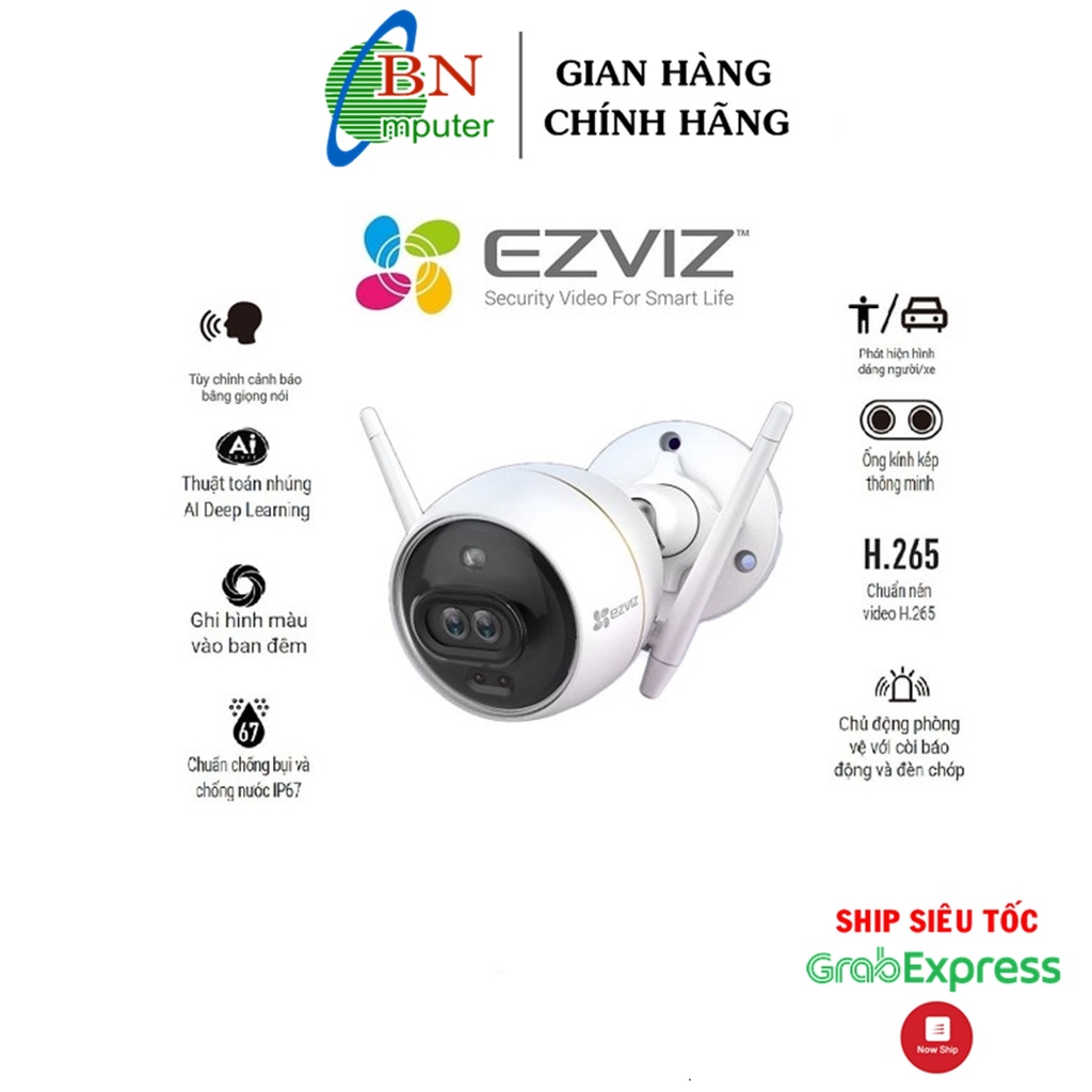 Camera Ngoài Trời Ezviz (CS-CV310) C3X 1080P - Ban Đêm Có Màu