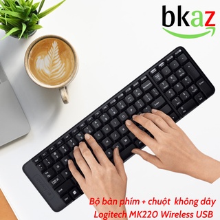 Bộ bàn phím + chuột không dây Logitech MK220 Wireless USB