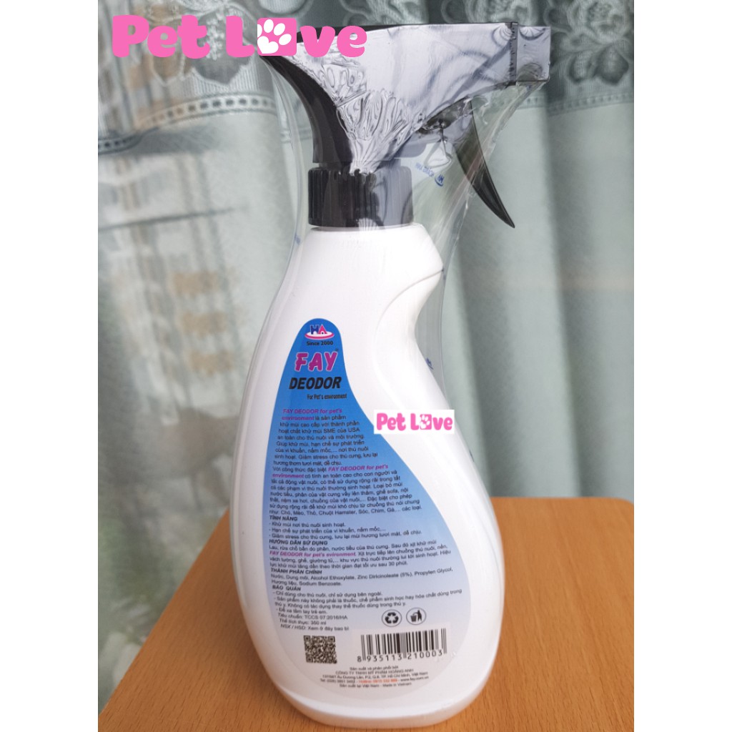 Fay Deodor xịt khử mùi chuồng trại thú nuôi