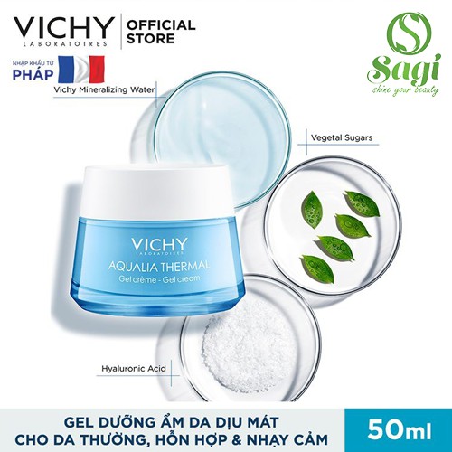 Kem Dưỡng Ẩm Vichy Aqualia Thermal Rehydrating Cream Gel/Light