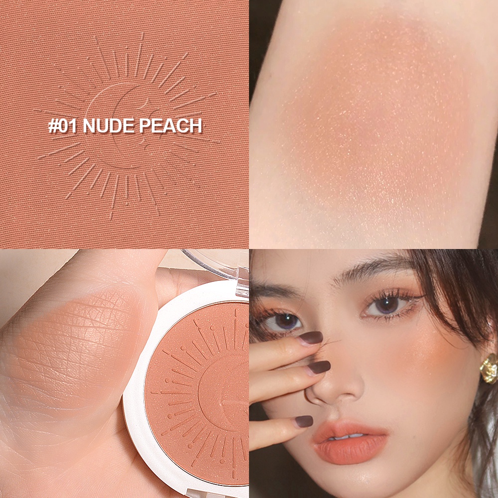 Phấn Má Hồng Lâu Trôi Trọng Lượng Nhẹ Trang Điểm Tự Nhiên 3 Màu Tùy Chọn