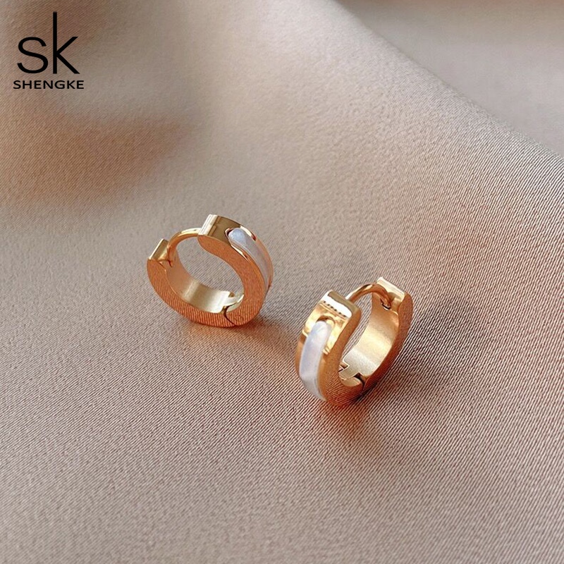 Khuyên tai SHENGKE thiết kế đơn giản lãng mạn thời trang dành cho nữ