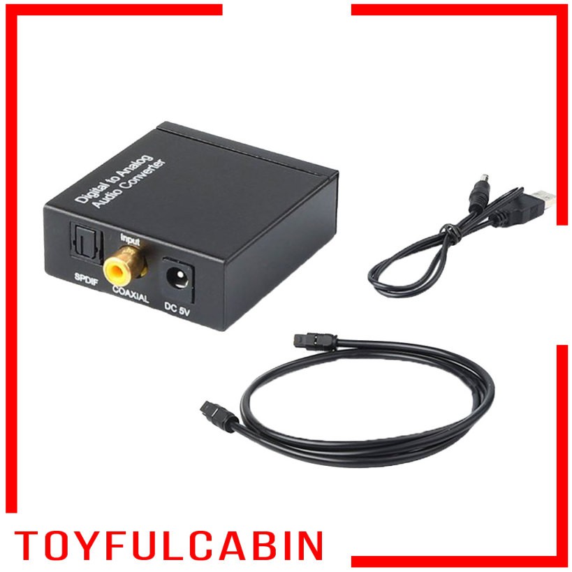 Digital to Analog Audio Converter Optical Coaxial Toslink SPDIF RCA R/L AUX