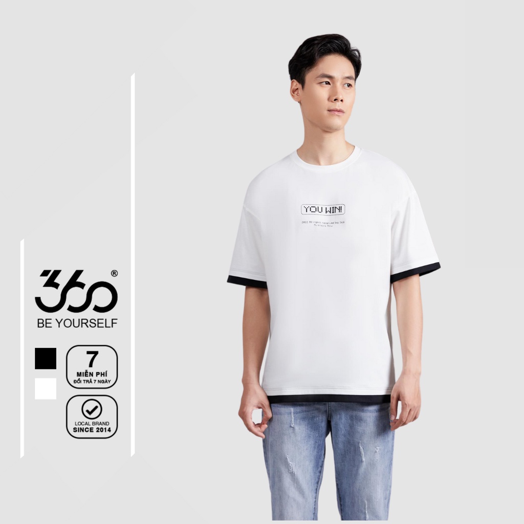Áo thun Unisex in chữ ngực thương hiệu 360 Boutique phông nam nữ cotton cao cấp- APHOL319