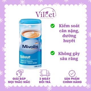 Đường ăn kiêng Mivolis Đức hộp 1200 viên cho người tiểu đường, giảm cân