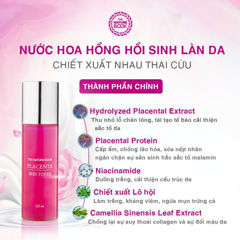 Nước hoa hồng nhau thai cừu Nature Book - Sản phẩm top | BigBuy360 - bigbuy360.vn