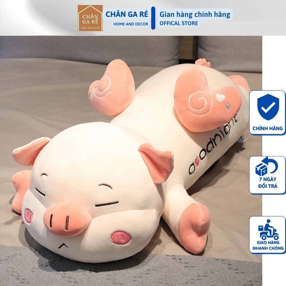 Gấu bông - thú nhôi bông Heo Cánh Tiên - gối ôm hình dễ thương siêu mềm - siêu cute