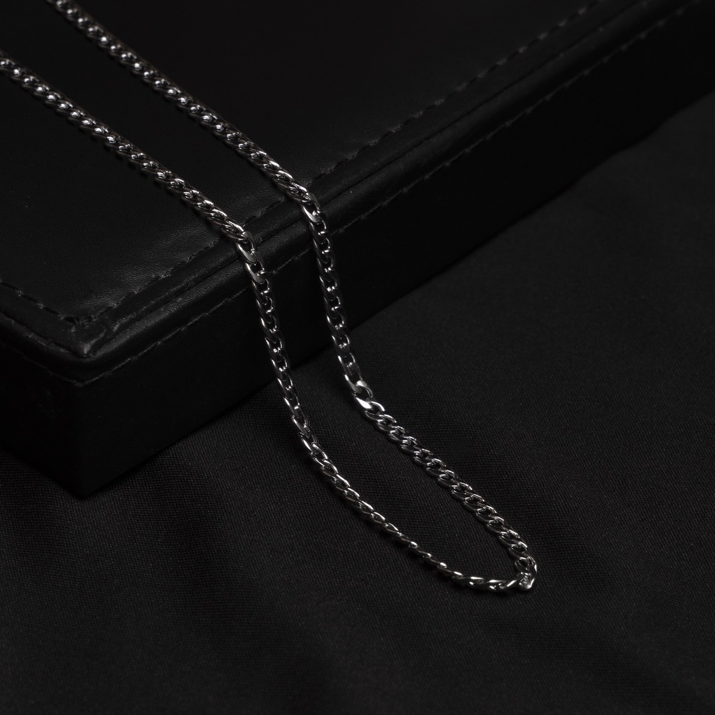 Vòng cổ nam nữ dây chuyền dạng chuỗi trơn thời trang MerinAcessories basic chất liệu titan không gỉ - Vòng Cổ Chuỗi Trơn